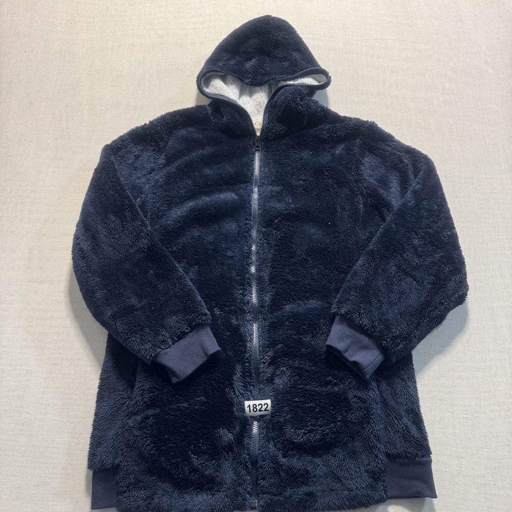 Caissip‎ Teddy Fleece Hoodie Womens Sz M Navy Blue Pre-owned